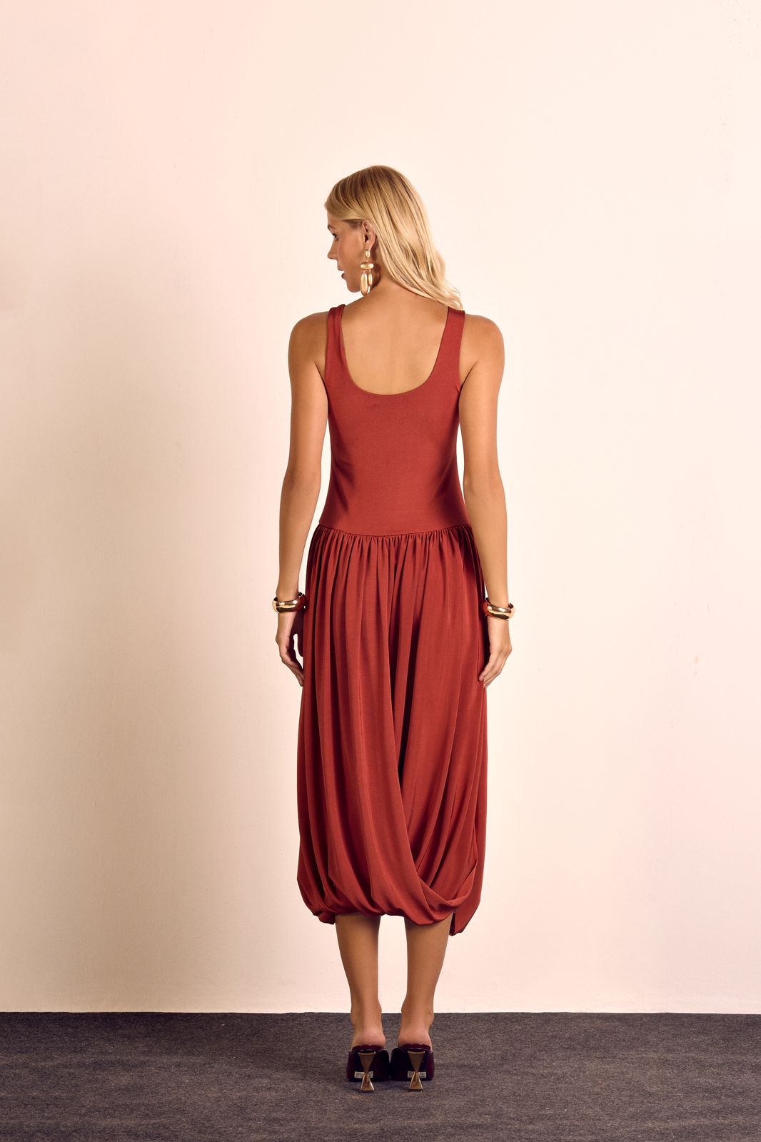 VESTIDO CIBELE JERSEY TERRACOTA