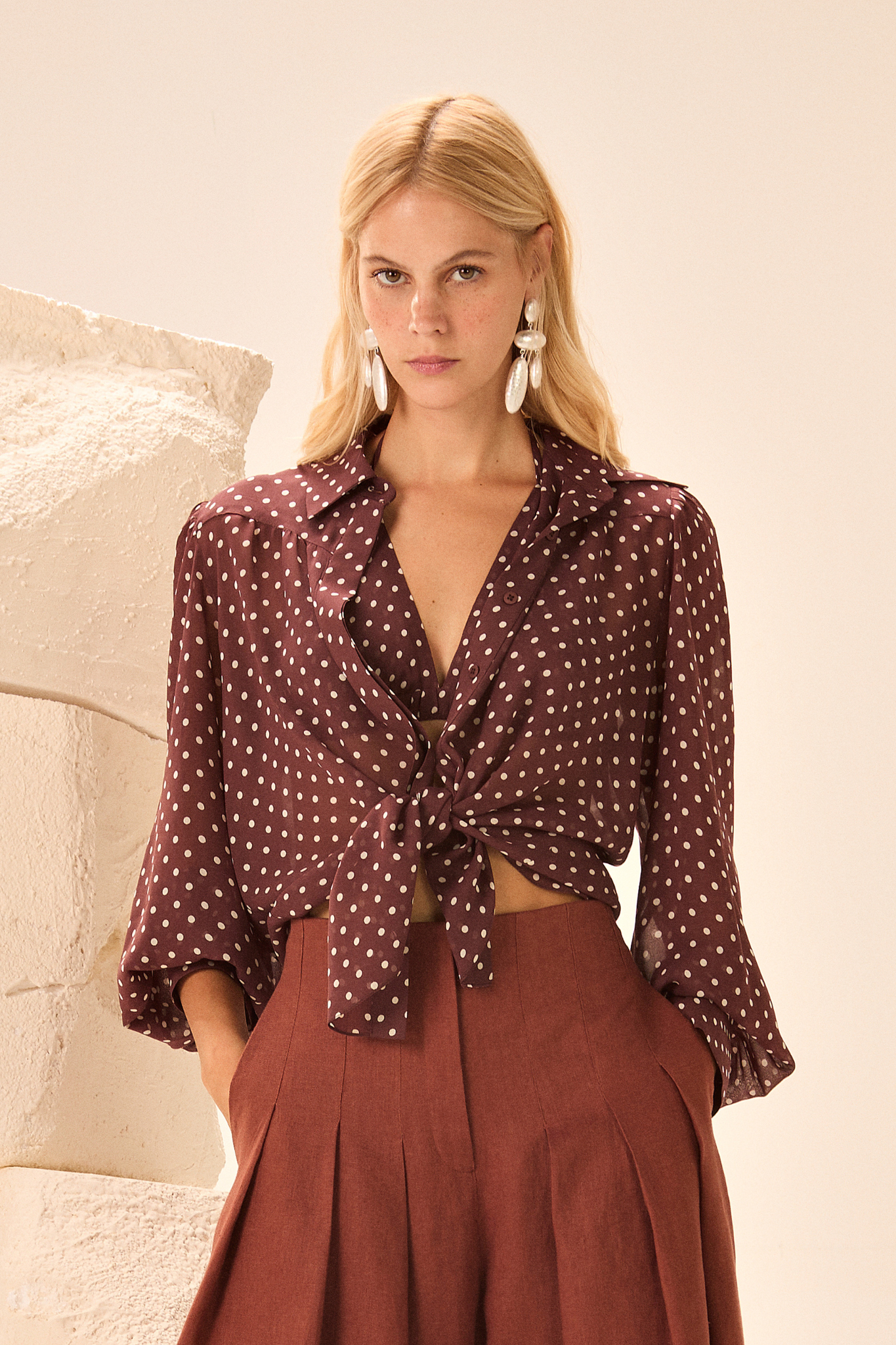 CAMISA SASHA POÁ MARROM