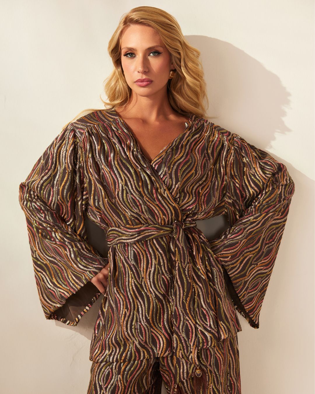 KIMONO BORDADO PUGLIA MARROM
