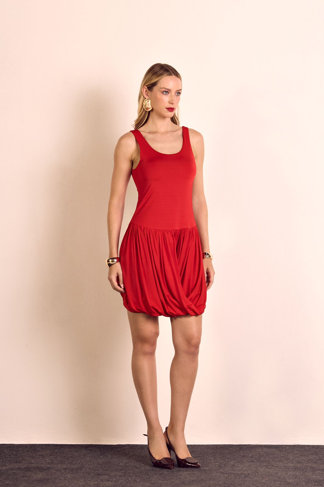 VESTIDO CIBELE CURTO JERSEY VERMELHO