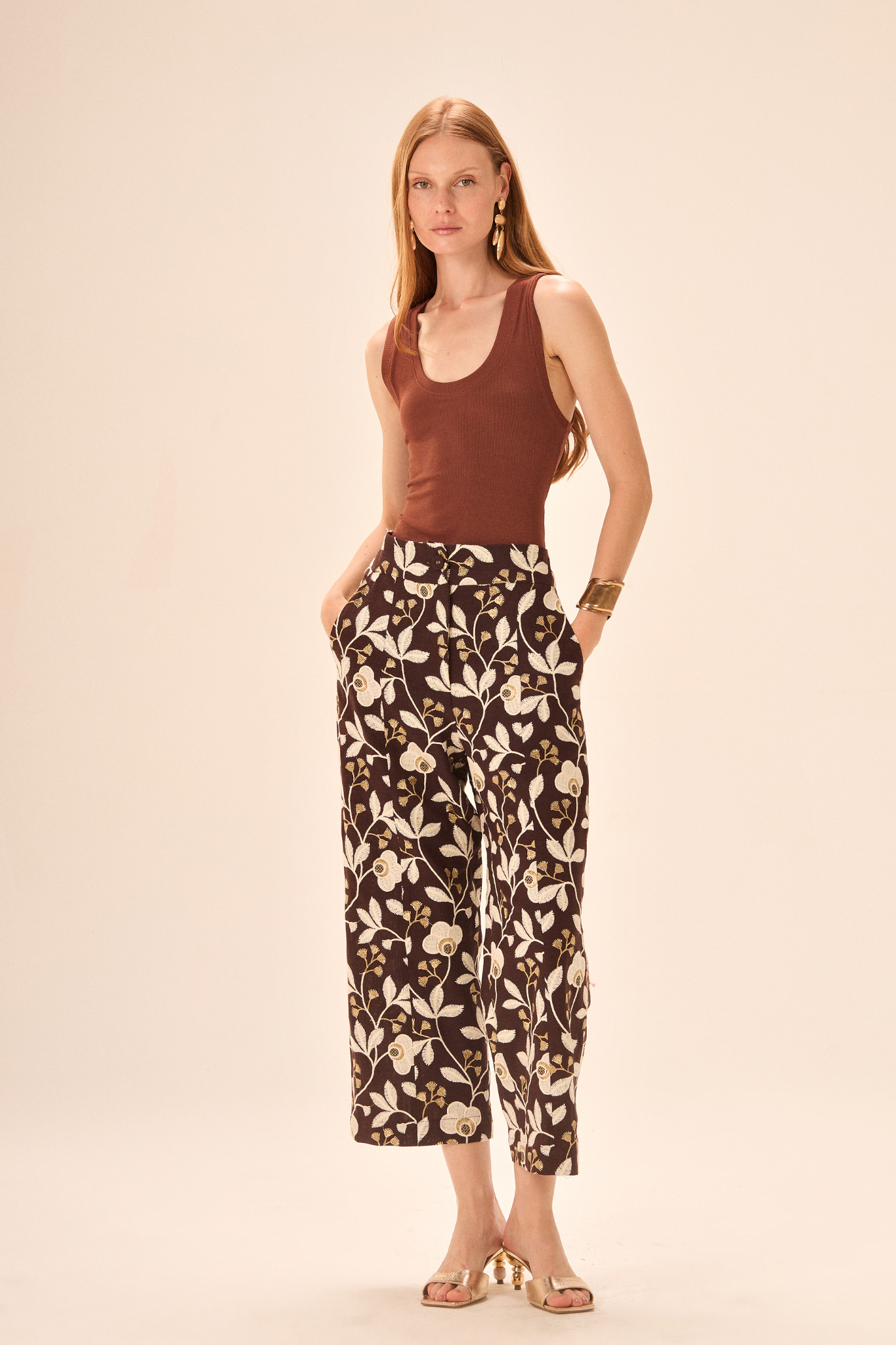 CALÇA BELLE PANTACOURT MARROM