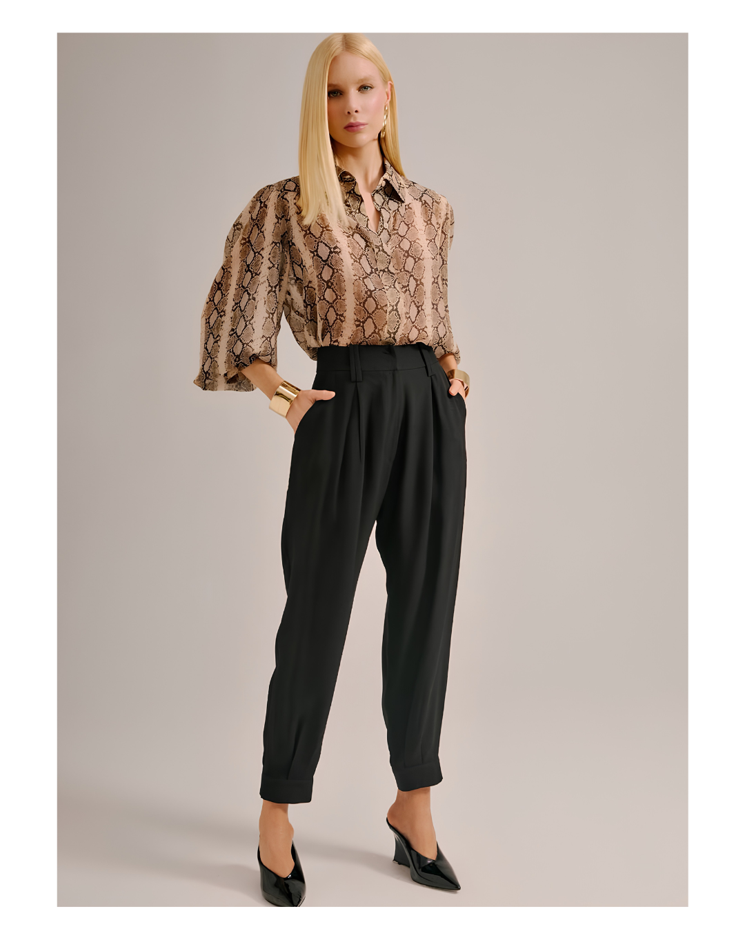 CALÇA CRIS ALFAIATARIA PRETA