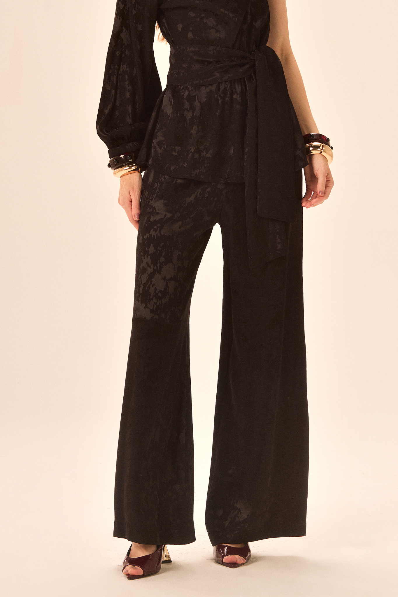 CALÇA WARHOL JACQUARD PRETO